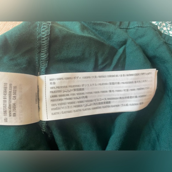 Abercrombie Long puff sleeves square neck cottage goblin core dress Small petite - Picture 10 of 12